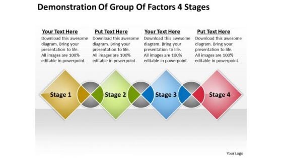 Group Factors 4 Stages Business Plan Examples PowerPoint Templates