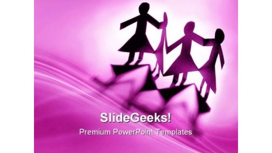 Group Of Females Communication PowerPoint Templates And PowerPoint Backgrounds 0411