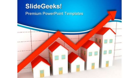 Group Of Houses On Sales PowerPoint Templates And PowerPoint Backgrounds 0611