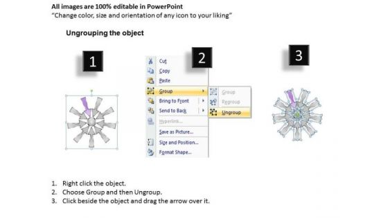 Group Of Nine Coverging Arrows Ppt Circular Flow Process PowerPoint Slide