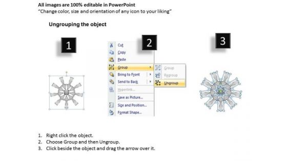 Group Of Nine Coverging Arrows Ppt Circular Flow Process PowerPoint Slides