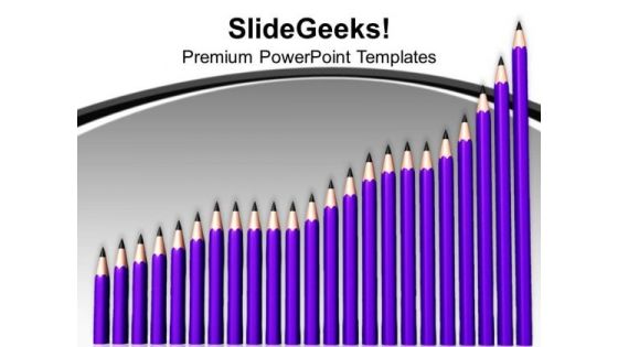 Group Of Pencils Bar Graph Growth PowerPoint Templates Ppt Backgrounds For Slides 0113