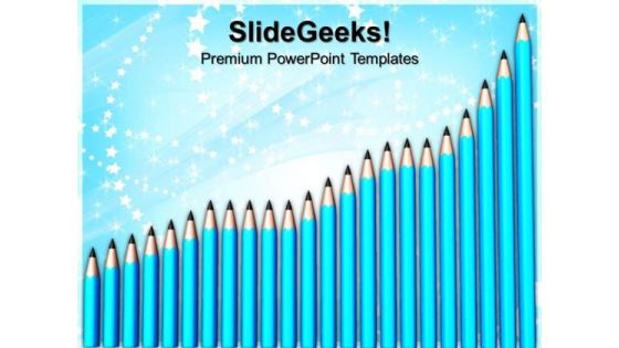 Group Of Pencils Forming Graph PowerPoint Templates And PowerPoint Themes 1012