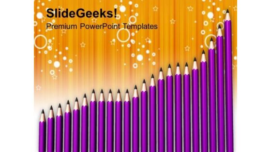 Group Of Pencils Like Bar Graph PowerPoint Templates Ppt Backgrounds For Slides 0113