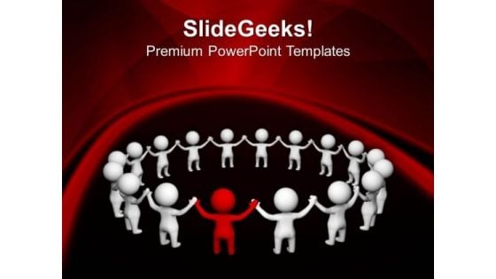 Group Of People Leadership Theme PowerPoint Templates Ppt Backgrounds For Slides 0613