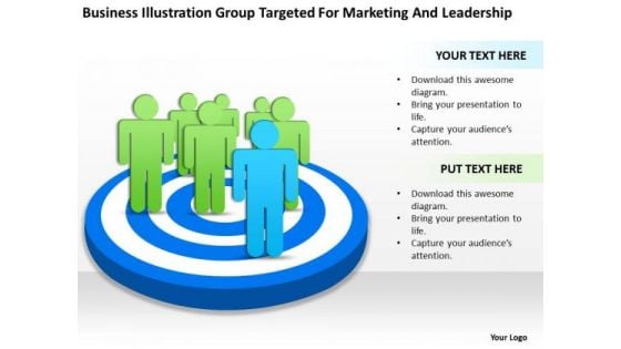 Group Targeted For Marketing And Leadership Examples Of Business Plan PowerPoint Slides