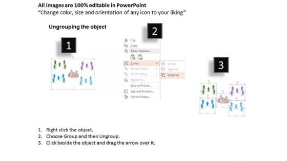 Groups Icons For Customer Segmentation PowerPoint Template