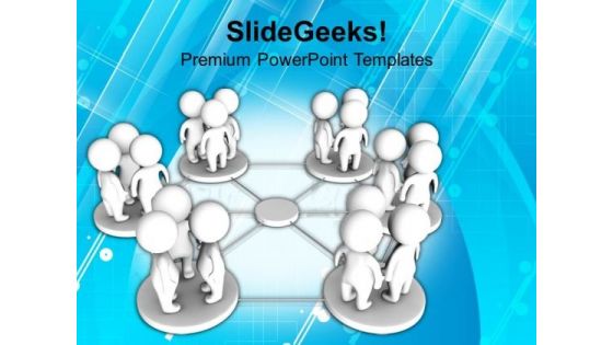 Groups Of People In Network Communication PowerPoint Templates Ppt Backgrounds For Slides 0113