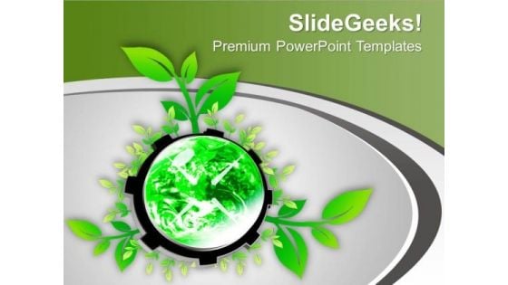 Grow A Plant And Save World PowerPoint Templates Ppt Backgrounds For Slides 0613