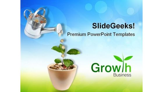 Growing Money Plant Finance PowerPoint Themes And PowerPoint Slides 0711