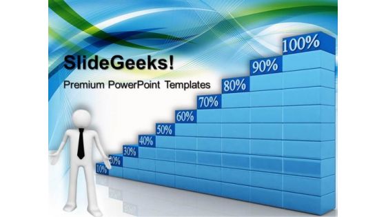 Growing Percent Graph Success PowerPoint Templates And PowerPoint Themes 0612