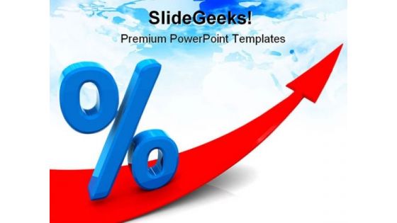 Growing Percent Symbol PowerPoint Template 0910