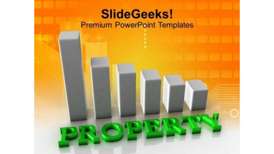 Growing Values Of Property Bar Chart PowerPoint Templates Ppt Backgrounds For Slides 0513