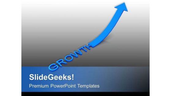 Growth Arrow Pointing Up Business Concept PowerPoint Templates Ppt Backgrounds For Slides 0213