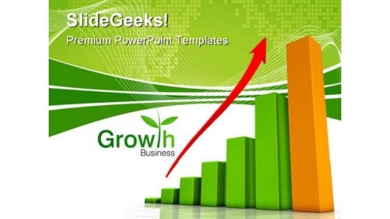 Growth Chart Business PowerPoint Themes And PowerPoint Slides 0411