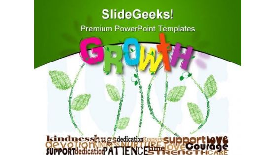 Growth Concept Nature PowerPoint Template 0810