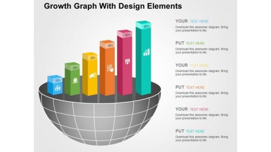 Growth Graph With Design Elements PowerPoint Templates