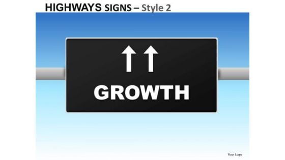 Growth Highways Signs 2 PowerPoint Slides And Ppt Diagram Templates