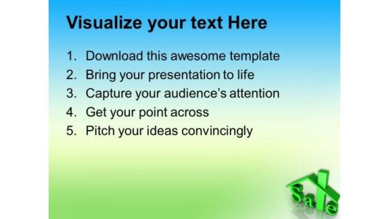Growth In Sale Of Real Estate PowerPoint Templates Ppt Backgrounds For Slides 0413