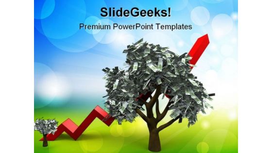 Growth Of A Money Tree Finance PowerPoint Themes And PowerPoint Slides 0211
