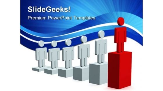 Growth Of Manpower Leadership PowerPoint Templates And PowerPoint Backgrounds 0411