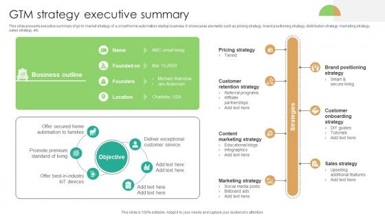 GTM Strategy Executive Summary Domotics Go To Market Strategy GTM SS V GTM Strategy Executive Summary Domotics Go To Market Strategy GTM SS V