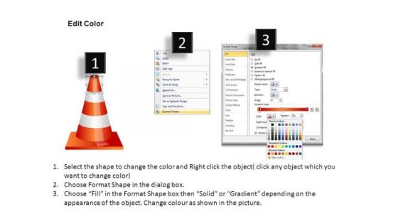 Guard Traffic Cones PowerPoint Slides And Ppt Diagram Templates