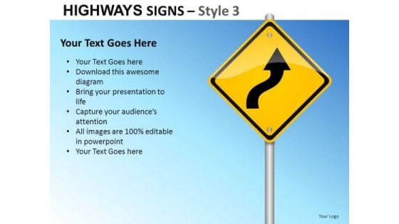 Guide Decisions Highways Signs 3 PowerPoint Slides And Ppt Diagram Templates