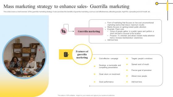 Guide On Mass Advertising Mass Marketing Strategy To Enhance Sales Definitive Structure Pdf