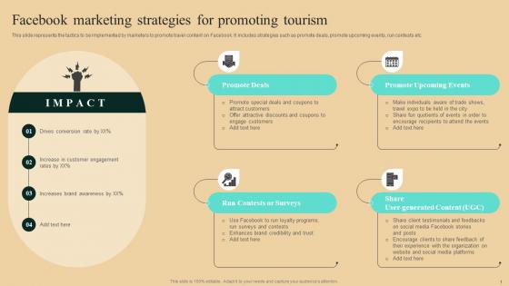 Guide To Winning Tourism Facebook Marketing Strategies For Promoting Tourism Diagrams Pdf