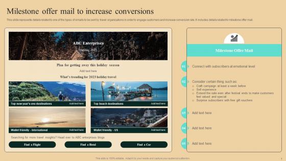 Guide To Winning Tourism Milestone Offer Mail To Increase Conversions Introduction Pdf