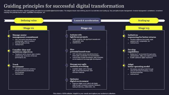 Guiding Principles For Successful Digital Transformation Playbook For Managing Us Graphics Pdf