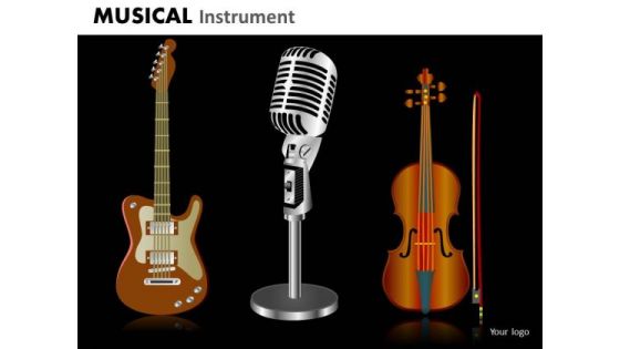 Guitar Violin Microphone PowerPoint Templates Editable Ppt Slides