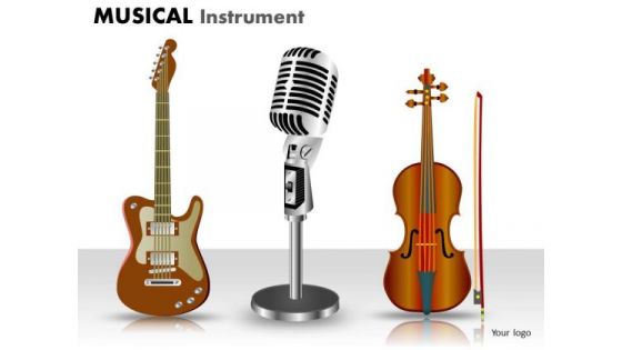 Guitar Violin Musical Instrument PowerPoint Slides And Ppt Diagram Templates