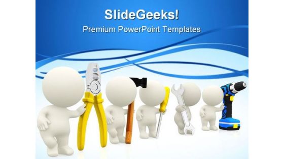 Guys With Tools Industrial PowerPoint Templates And PowerPoint Backgrounds 0311