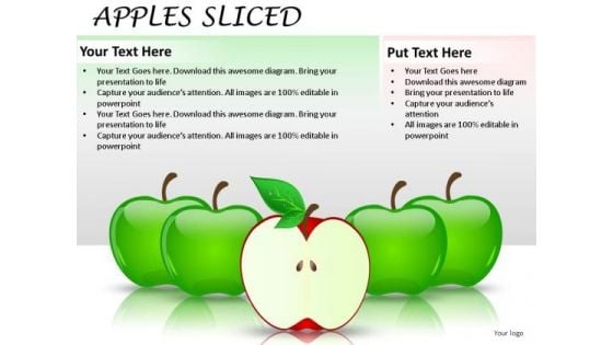 Half Red Apple PowerPoint Slides Graphics And Ppt Image Clipart