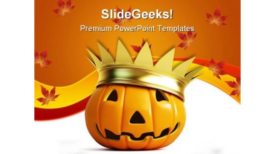 Halloween Pumpkin Nature PowerPoint Template 1010