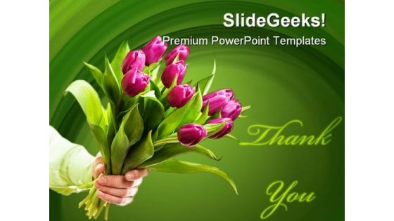 Hand Holding Flowers Beauty PowerPoint Templates And PowerPoint Backgrounds 0311