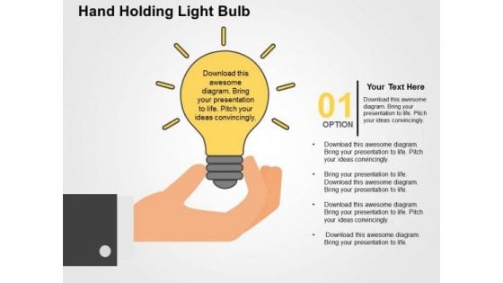 Hand Holding Light Bulb PowerPoint Templates