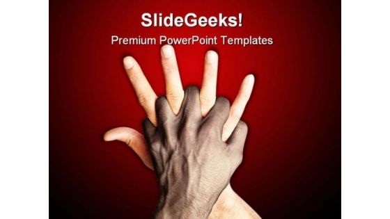 Hand Mix People PowerPoint Templates And PowerPoint Backgrounds 0411