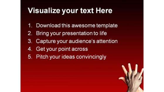 Hand Mix People PowerPoint Themes And PowerPoint Slides 0411