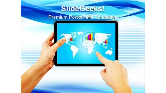 Hand Pushing Stock Growth Computer PowerPoint Templates And PowerPoint Backgrounds 0211