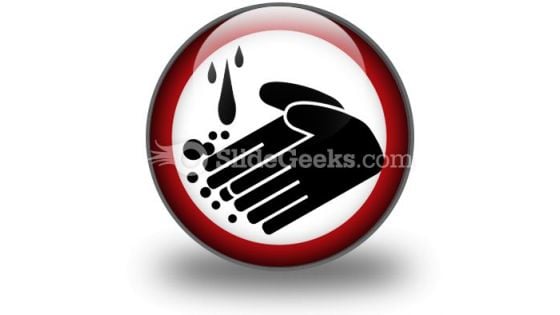 Hand Washing Circle PowerPoint Icon C