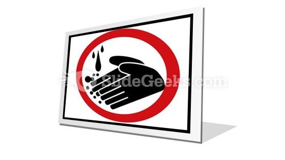 Hand Washing Circle PowerPoint Icon F