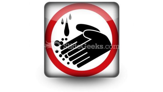 Hand Washing Circle PowerPoint Icon S