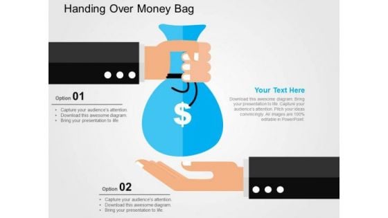 Handing Over Money Bag PowerPoint Templates