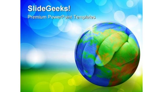 Hands Of The Planet Earth PowerPoint Templates And PowerPoint Backgrounds 0411