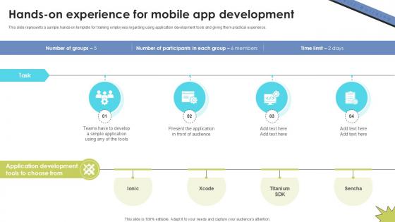 Hands On Experience For Mobile Skill Building Plan For Application PPT PowerPoint DTE SS V Hands On Experience For Mobile Skill Building Plan For Application PPT PowerPoint DTE SS V