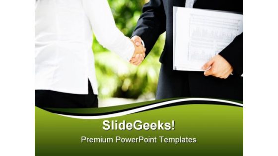 Handshake01 Business PowerPoint Template 0910