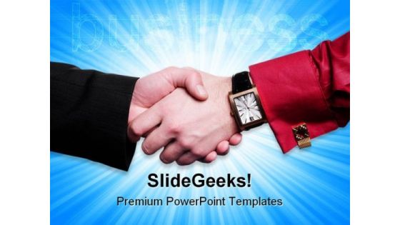 Handshake07 Business PowerPoint Themes And PowerPoint Slides 0511